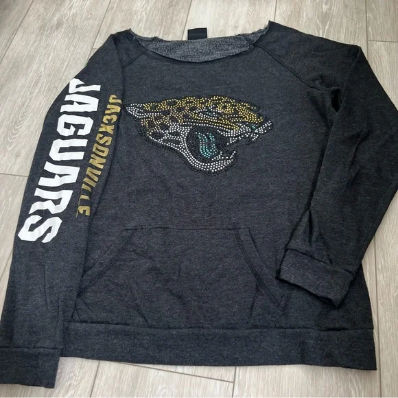 NFL Jacksonville Jaguars Football Long Sleeve Sweater Sweatshirt Top Blouse Sm - Picture 6 of 9